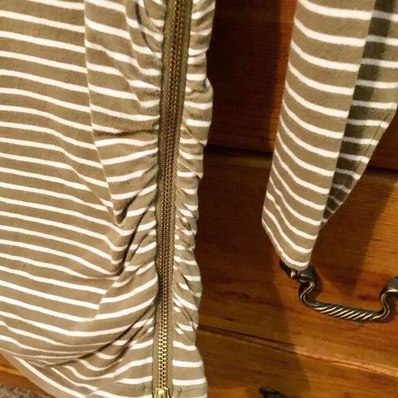 Michael Kors Tan & White Striped Shirt - Picture 2 of 4